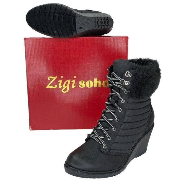 Zigi Soho Ames Black Women’s Wedge Boot - Picture 8 of 8